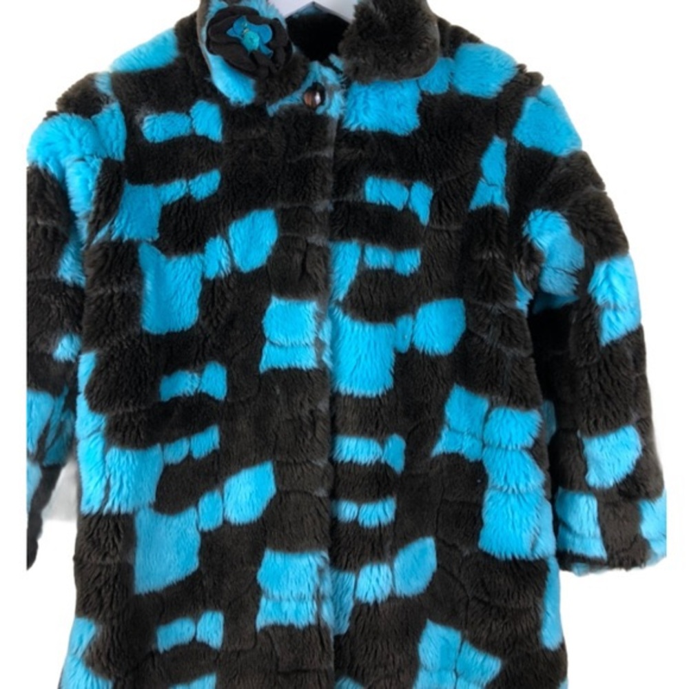 Corky Blue and brown coat sz 12/14 juniors
